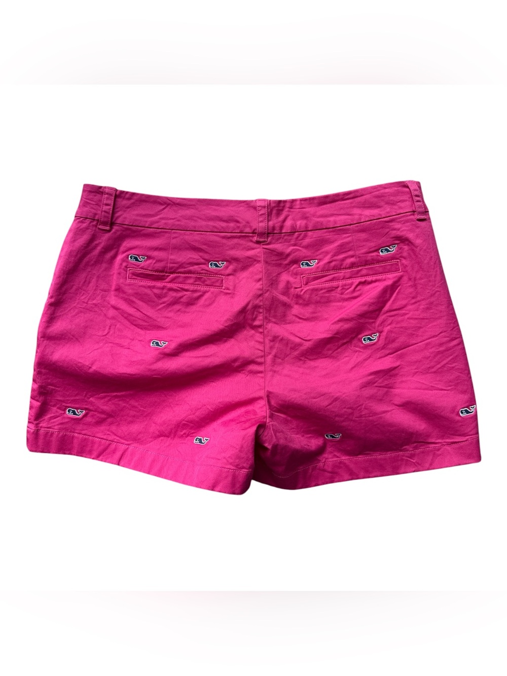 Vineyard Vines Hot Pink Whale Embroidered Chino Bermuda Shorts - Picture 3 of 3